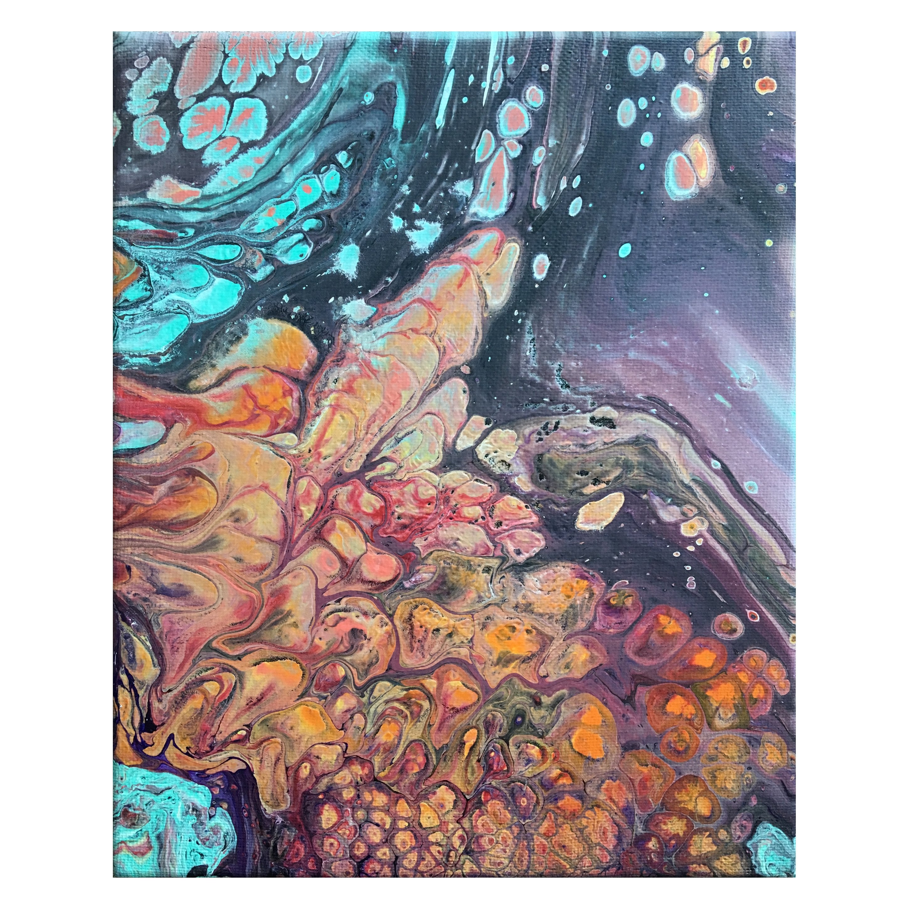 Refraction | Abstract Fluid Painting on Stretched Canvas - Sarah Abstracted